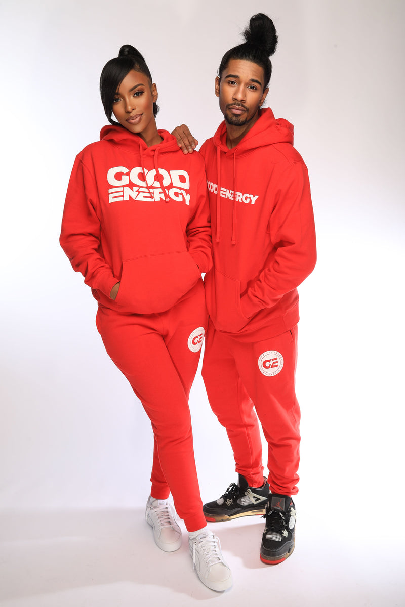 Red GE 2.0 Hoodie Jogger Sets